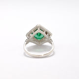 AS - 2942-R-cEME: 925 Sterling Silver 925 Created Emerald