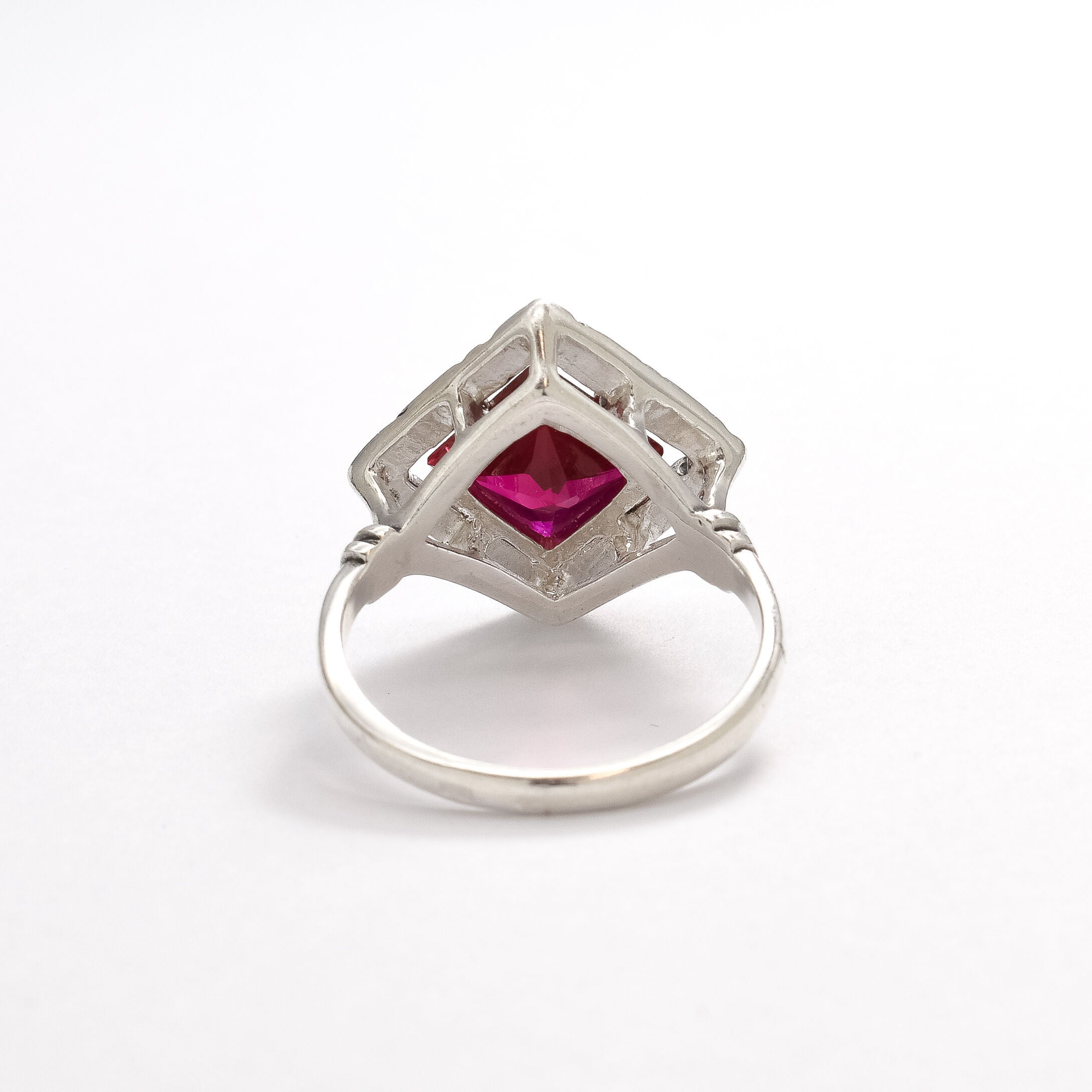 2942-R-cRUB: Sterling Silver 925 Created Ruby