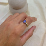 2804-1-R-nTAN: Gold Vermeil 18k Natural Tanzanite