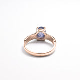 Boho Purple Ring - Natural Tanzanite Ring - Rose Gold Vintage Ring