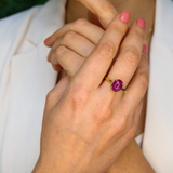 Ruby Gold Ring - Promise Ring, Solitaire Ruby Ring, July Birthstone Ring