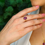 Ruby Gold Ring - Promise Ring, Solitaire Ruby Ring, July Birthstone Ring