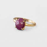 Ruby Gold Ring - Promise Ring, Solitaire Ruby Ring, July Birthstone Ring