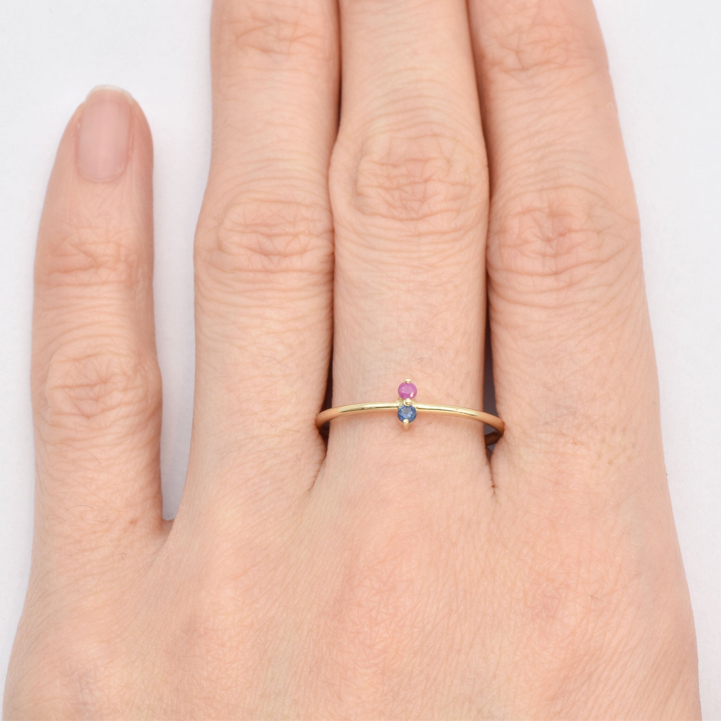 YR-999-R-nSAP: 14k Yellow Gold Natural Sapphire 2mm