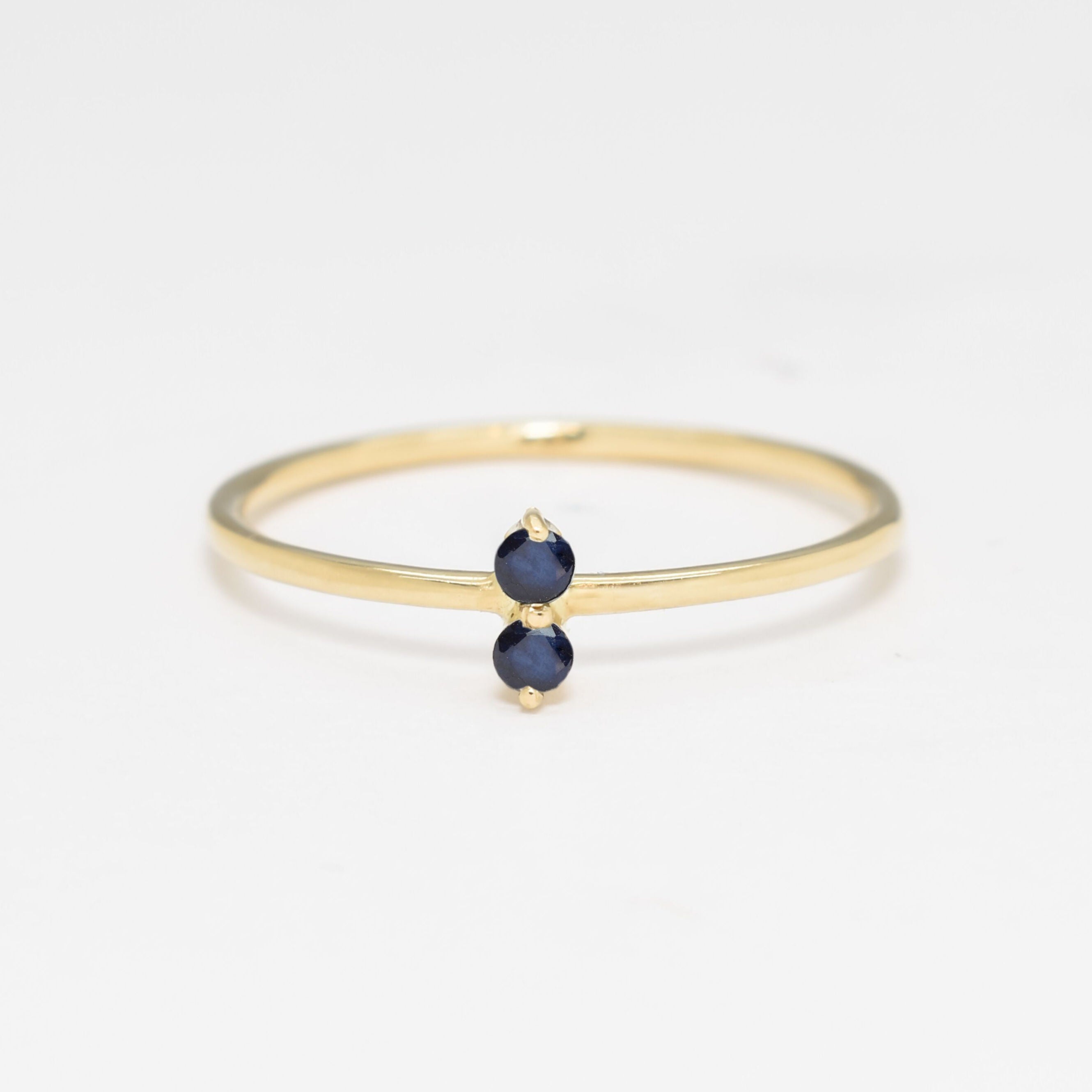 YR-999-R-nSAP: 14k Yellow Gold Natural Sapphire 2mm