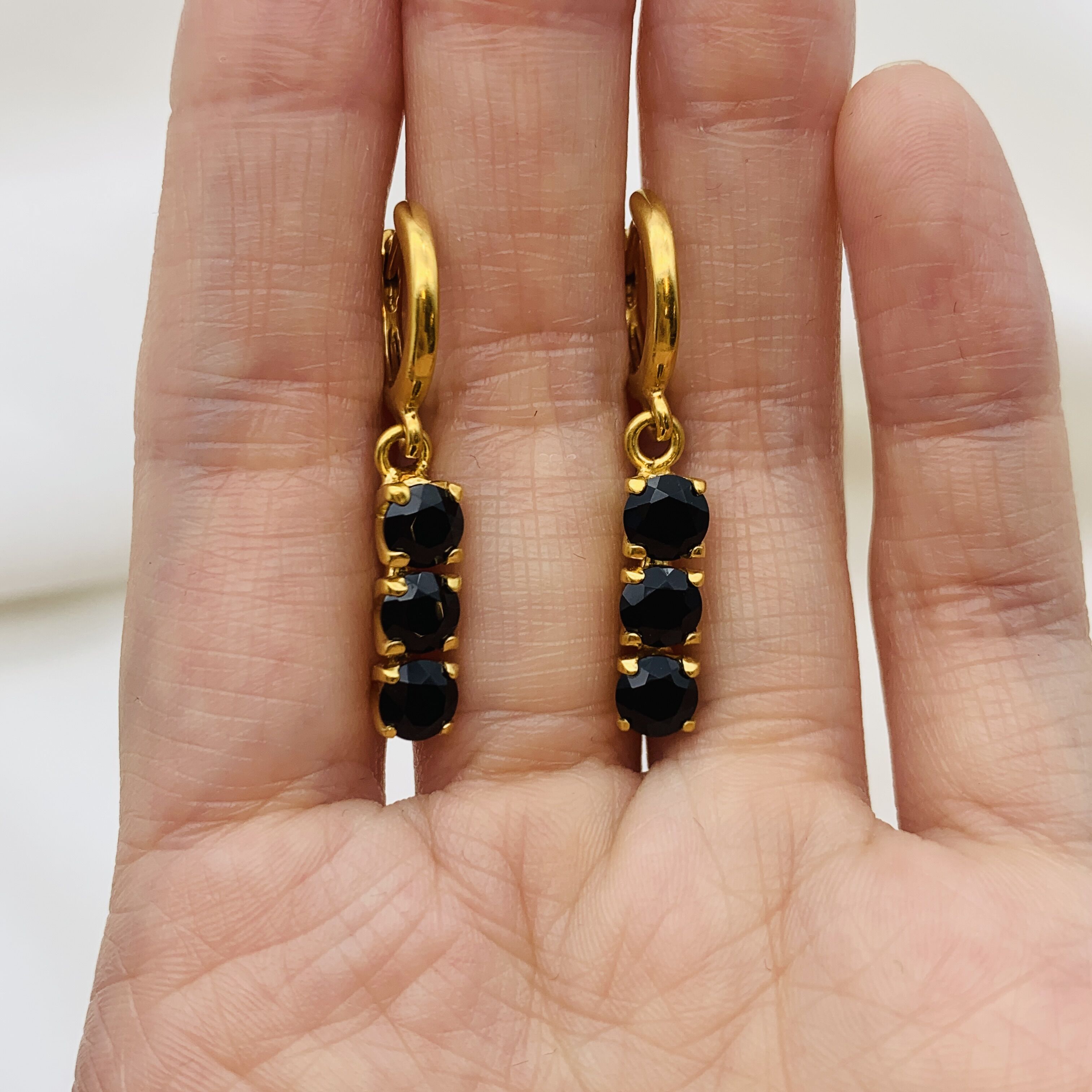 2104-E-nONY: Gold Vermeil 18k Onyx 5mm