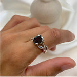 2848-R-nGAR/1: Sterling Silver 925 Garnet 10x8mm Oval