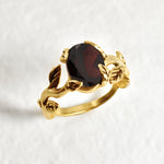 2848-R-nGAR/1: Gold Vermeil 18k Garnet 10x8mm Oval
