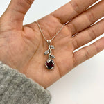 2848-P-nGAR: Sterling Silver 925 Garnet 10x8mm Oval