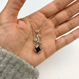 2848-P-nGAR: Sterling Silver 925 Garnet 10x8mm Oval