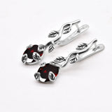 2848-E-nGAR/1: Sterling Silver 925 Garnet 10x8mm Oval