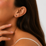 Blue Sapphire Gold Earrings - Real 14k Gold Sapphire Studs - Round Solitaire Earrings