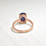 2829-R-cTAN: Rose Gold Vermeil Created Tanzanite 10x8 oval