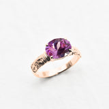 2804-R-nAME: Rose Gold Vermeil Amethyst 10x8mm Oval