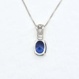 Tanzanite Pendant Back View in White Background