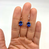 2829-E-cTAN: Rose Gold Vermeil Created Tanzanite 10x8 oval