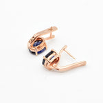 2829-E-cTAN: Rose Gold Vermeil Created Tanzanite 10x8 oval