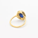 2350-R-cTAN: Gold Vermeil 18k Created Tanzanite 10x8 oval