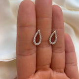 Drop Diamond Earrings - Sparkly Teardrop Earrings - Vintage Bridal Earrings