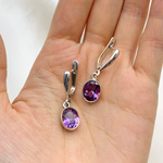1118-E-nAME: Sterling Silver 925 Amethyst 10x8mm Oval