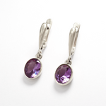 1118-E-nAME: Sterling Silver 925 Amethyst 10x8mm Oval