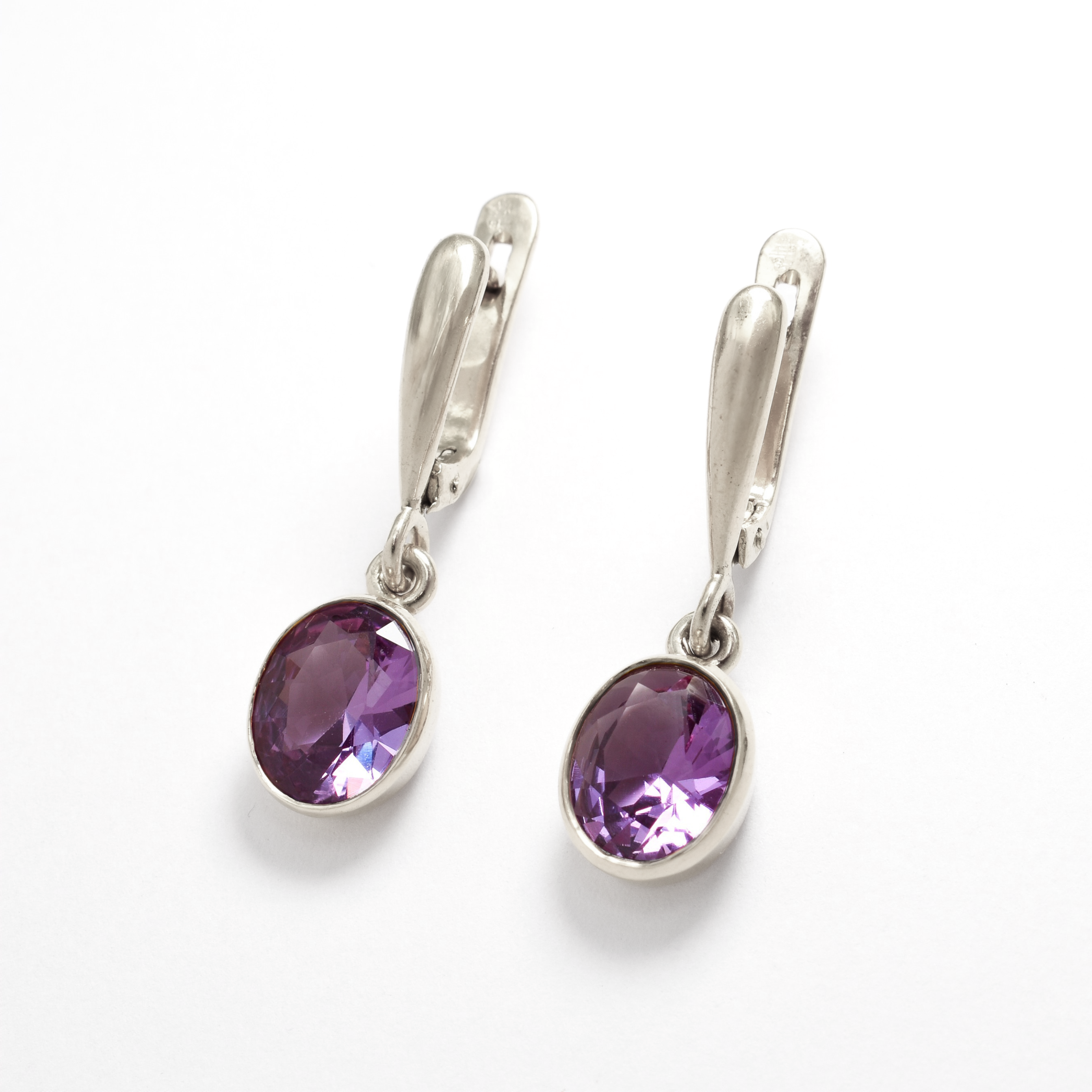 1118-E-nAME: Sterling Silver 925 Amethyst 10x8mm Oval