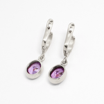 1118-E-nAME: Sterling Silver 925 Amethyst 10x8mm Oval