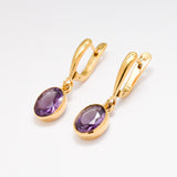 1118-E-nAME: Gold Vermeil 18k Amethyst 10x8mm Oval