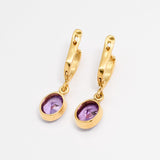 1118-E-nAME: Gold Vermeil 18k Amethyst 10x8mm Oval