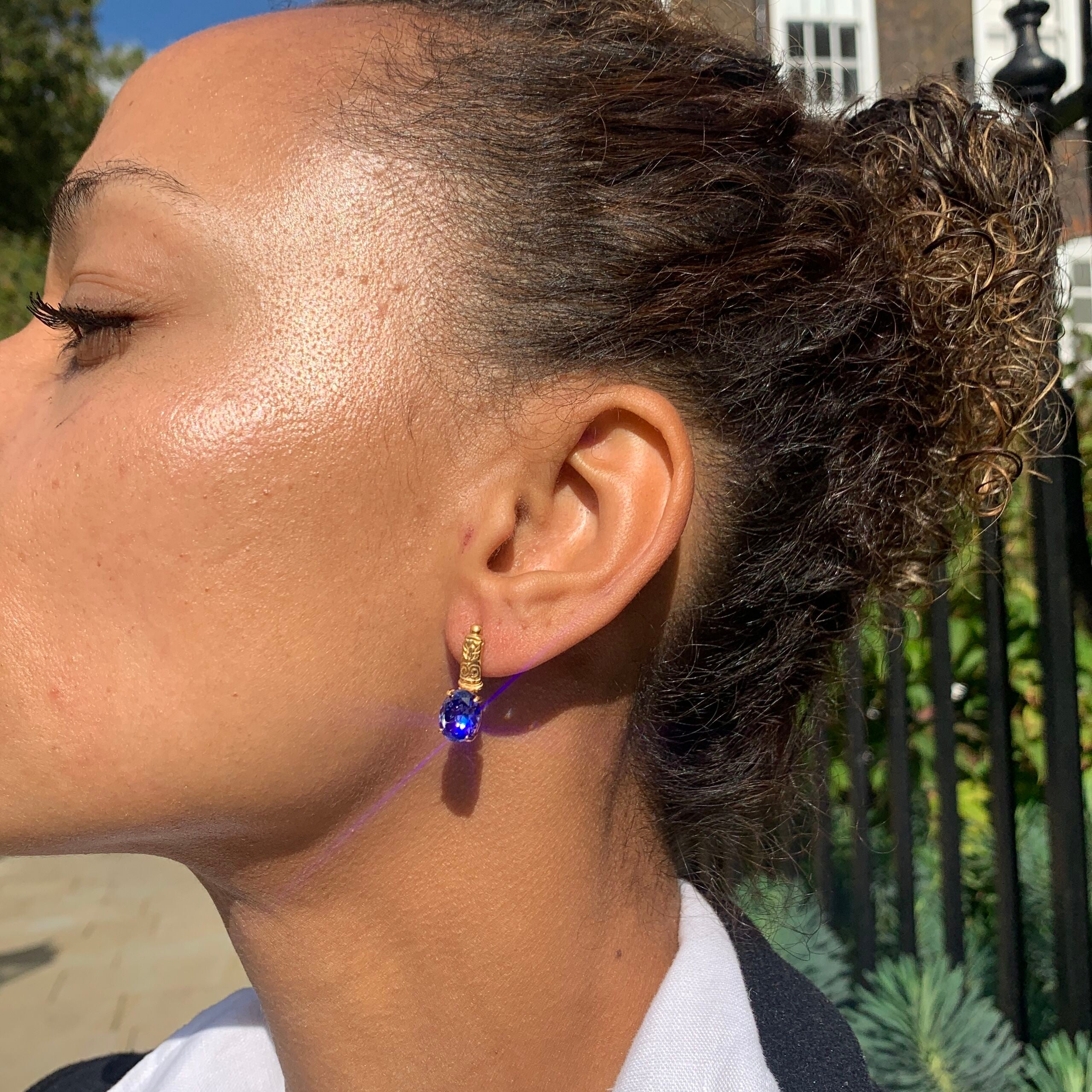 2804-E-cTAN: Gold Vermeil 18k Tanzanite 10x8 oval