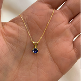 2910-P-cTAN: Gold Vermeil 18k Created Tanzanite 5mm