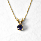 2910-P-cTAN: Gold Vermeil 18k Created Tanzanite 5mm