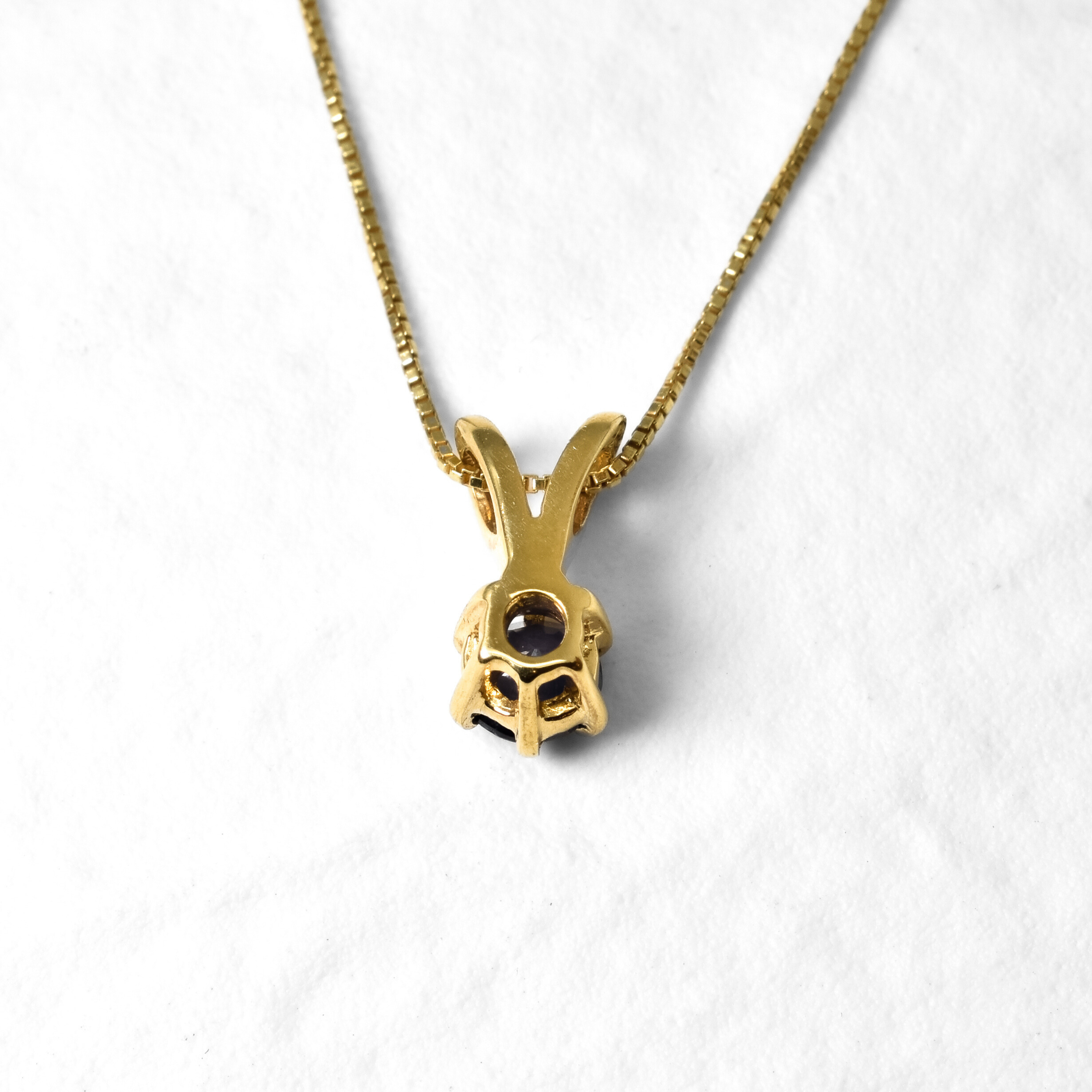 2910-P-cTAN: Gold Vermeil 18k Created Tanzanite 5mm