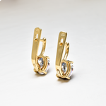 2828-E-cCZZ: Gold Vermeil 18k CZ 8x6 oval