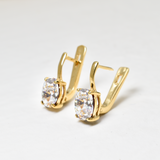 2828-E-cCZZ: Gold Vermeil 18k CZ 8x6 oval