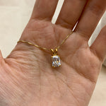 1059/1-P-cCZZ: Gold Vermeil 18k CZ 8x6 octagon