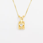 1059/1-P-cCZZ: Gold Vermeil 18k CZ 8x6 octagon