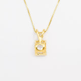 1059/1-P-cCZZ: Gold Vermeil 18k CZ 8x6 octagon