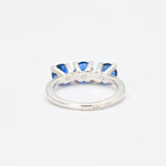 Charming sterling silver ring featuring a round Created Blue Sapphire, an ideal gift for September birthdays and special moments.