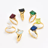 Gemstone Solitaire Ring - Personalised Birthstone Ring