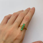 Stunning Created Emerald Ring in 18k Gold Vermeil, great for everyday style and thoughtful May birthday gifts.