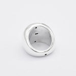 Silver Dome Ring Back View