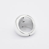 Silver Dome Ring Back View