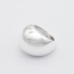 Silver Dome Ring in side setting