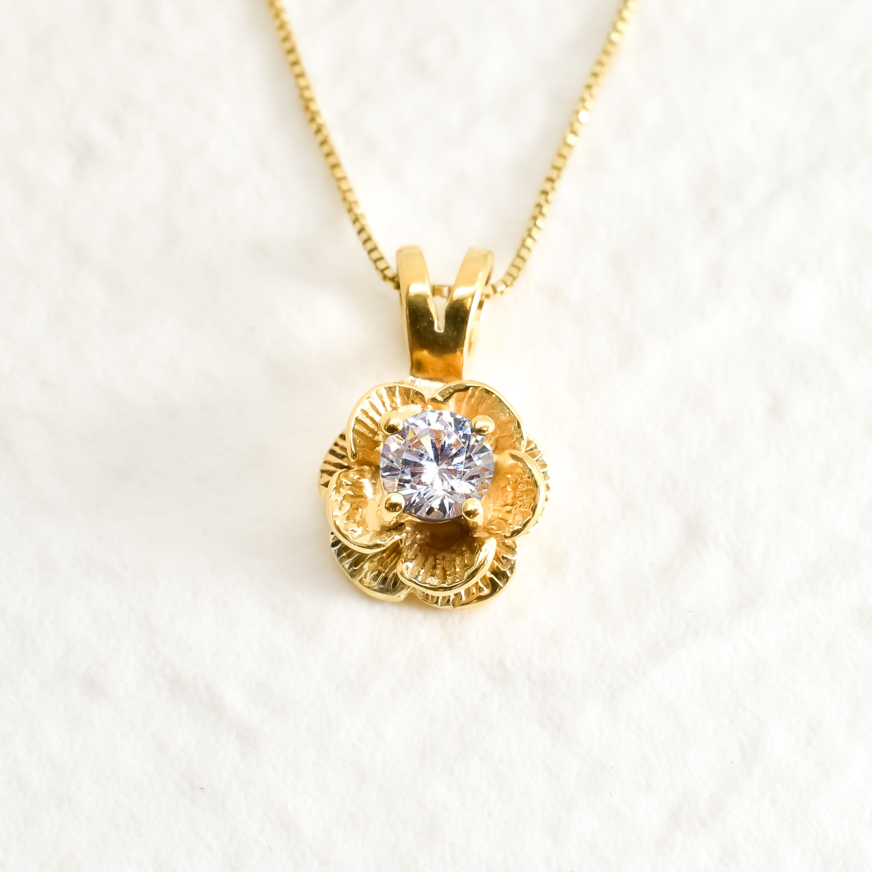 2316-P-cCZZ: Gold Vermeil 18k CZ 5mm