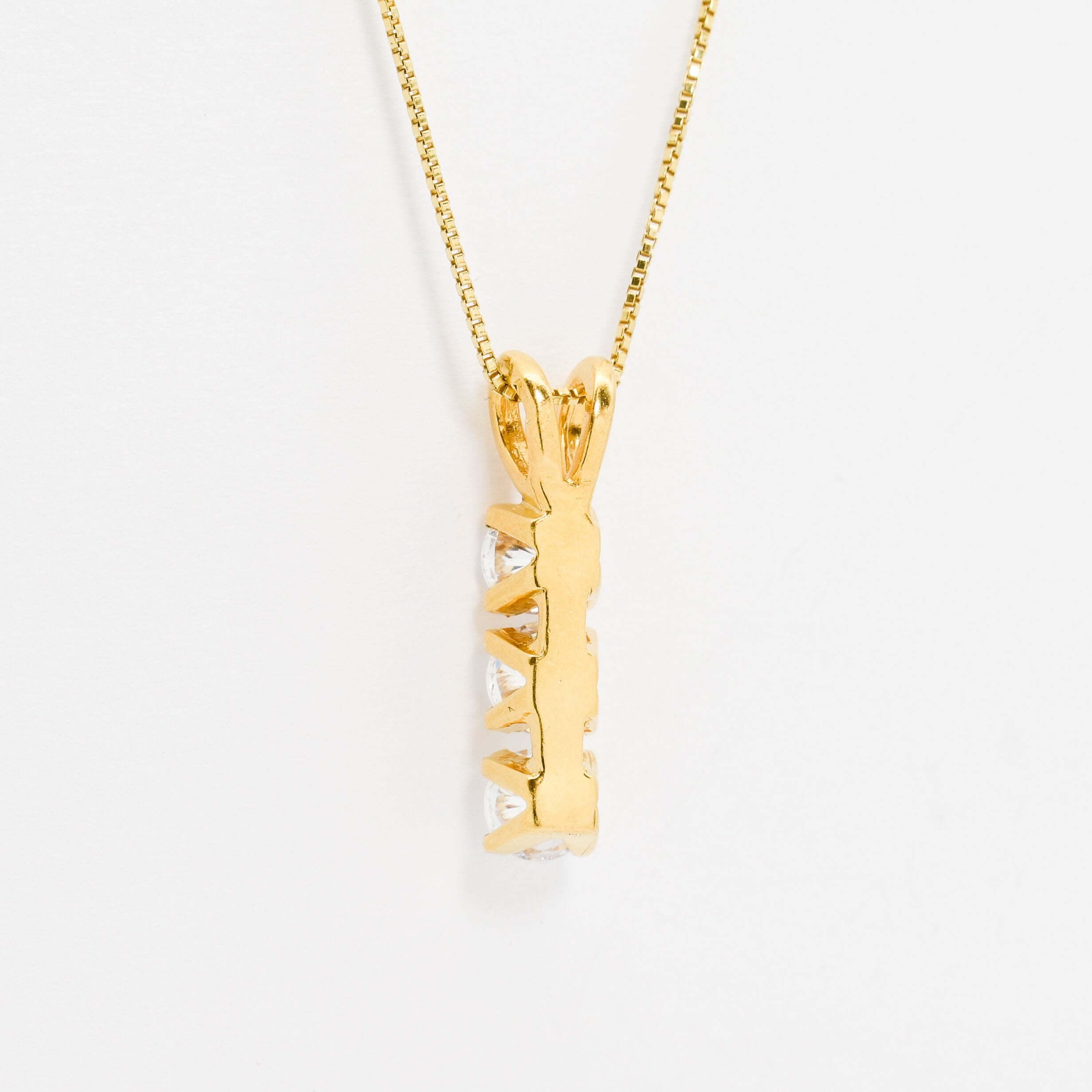 2104-P-cCZZ: Gold Vermeil 18k CZ 5mm