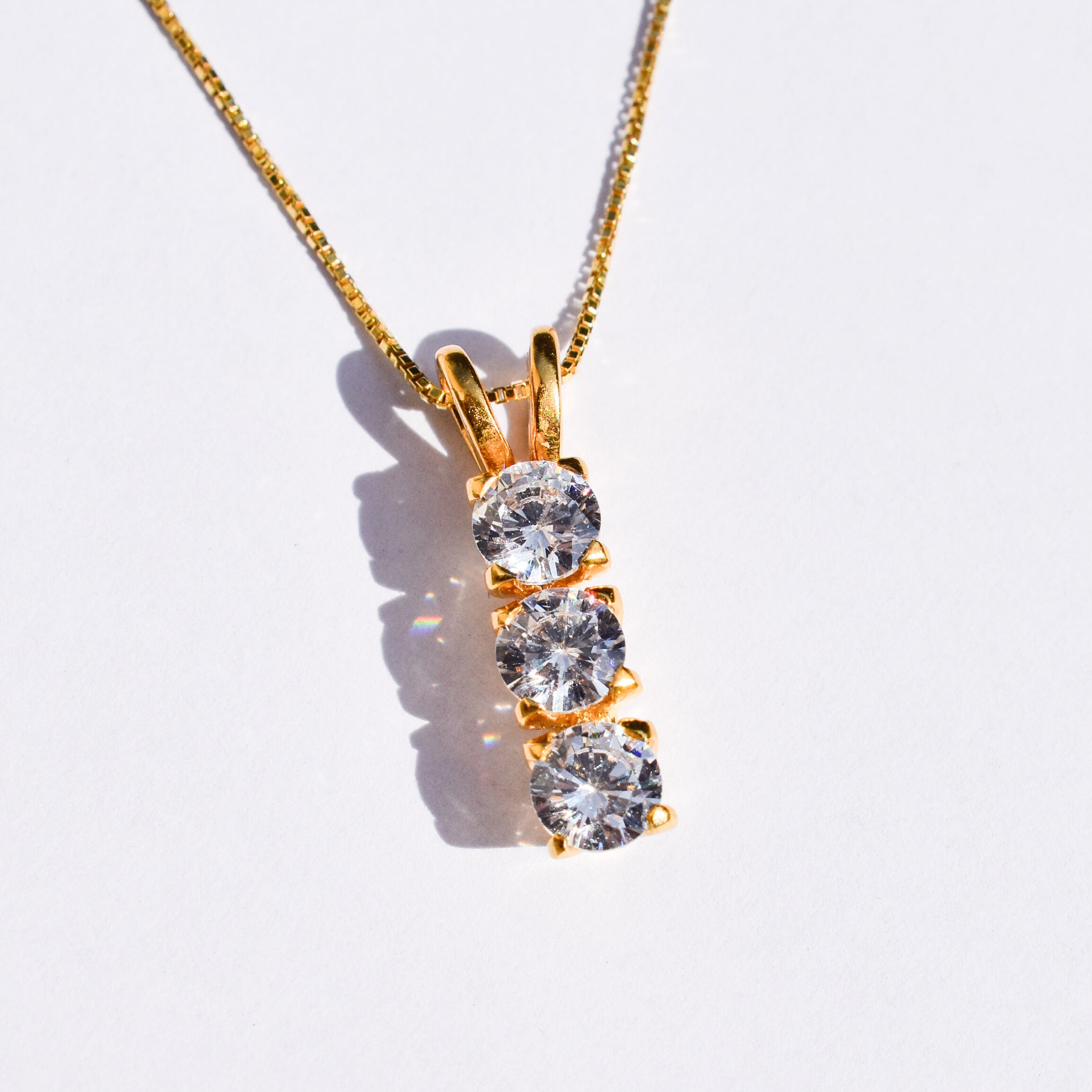 2104-P-cCZZ: Gold Vermeil 18k CZ 5mm