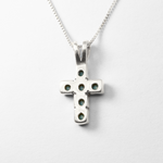 Silver Turquoise Pendant Back View in White Background