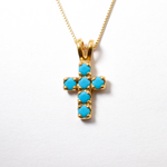 Turquoise Pendant in 18k Gold Vermeil