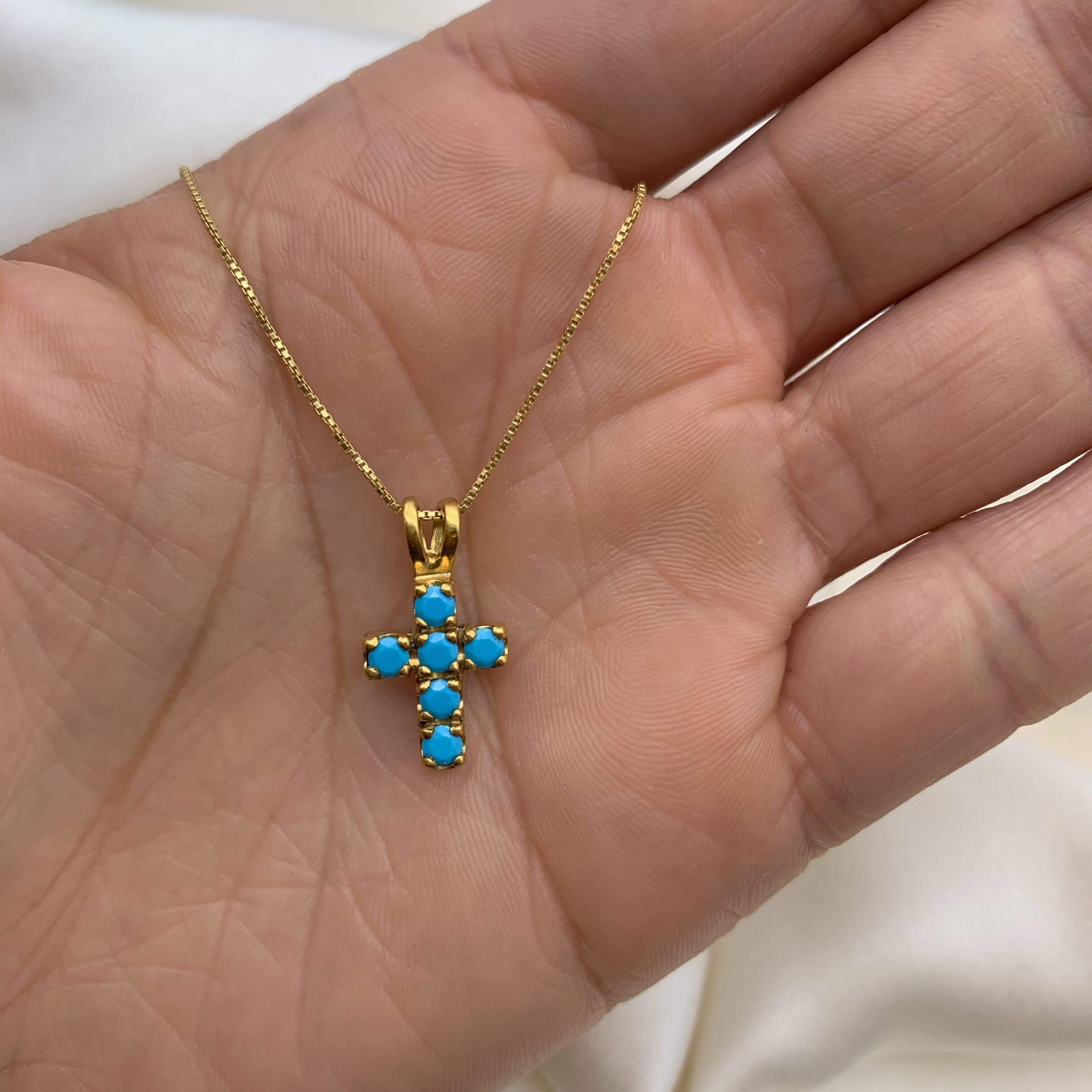 KK448-P-nTUR: Gold Vermeil 18k Turquoise